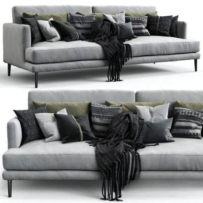 现代布艺多人沙发-113